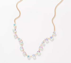 Kirks Folly Aurora Borealis Essentials Multi Stone Gold Tone Necklace, 19"