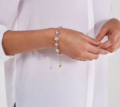 Kirks Folly Goldtone Aurora Borealis Essentials Multi Stone Bracelet, Large