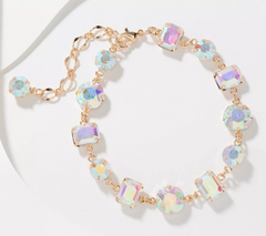 Kirks Folly Goldtone Aurora Borealis Essentials Multi Stone Bracelet, Large