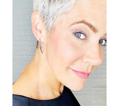 Joan Rivers Set of 3 Silver/Rose/Gold Tone Textured Linear Drop Earrings