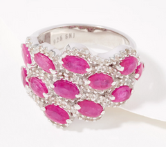 Affinity Gems Precious Oval Cut Ruby Waves Ring Size 6