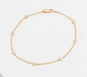 Affinity Diamonds By the Yard Sterling Silver Bracelet 6-3/4"