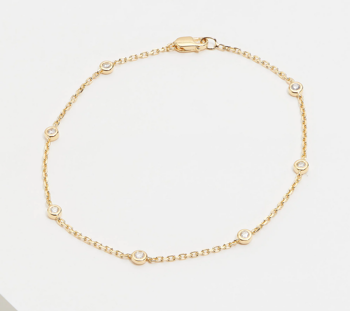 Affinity Diamonds By the Yard Sterling Silver Bracelet 6-3/4"