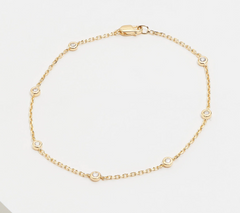 Affinity Diamonds By the Yard Sterling Silver Bracelet 6-3/4"