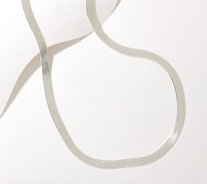 UltraFine Silver Polished 20" Herringbone Necklace