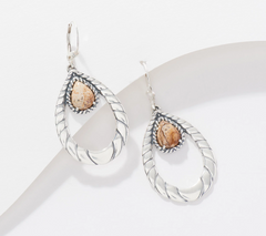 American West Sterling Silver Gemstone Dangle Earrings