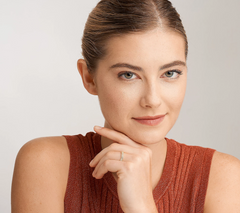 Diamonique 18K Gold Clad Sterling Silver Chevron Styled Ring Size 7