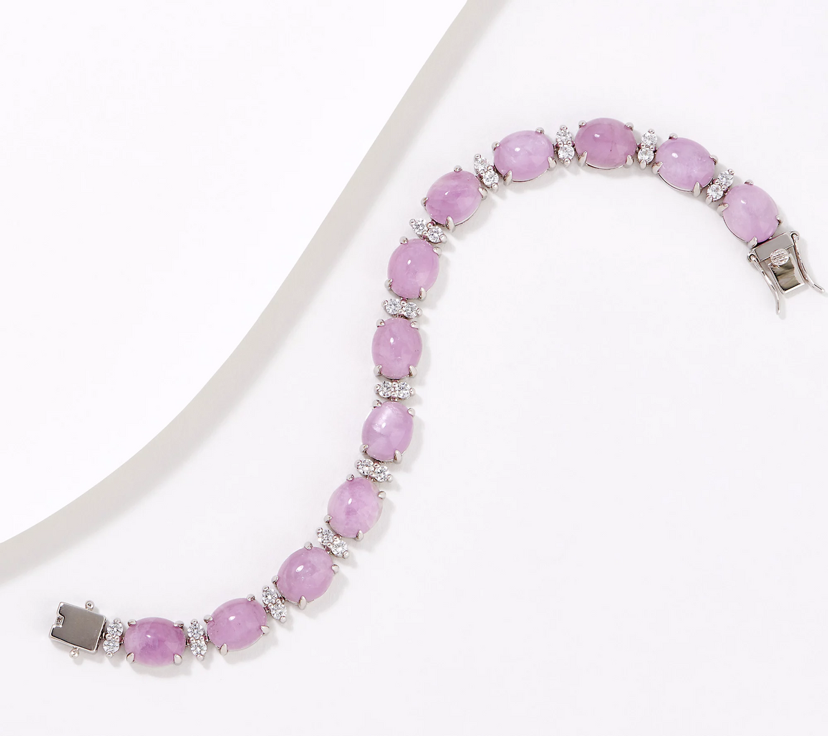 Affinity Gems Sterling Silver Pink Kunzite Tennis Bracelet, 6-3/4"