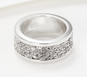 Italian Silver Margherita Sterling Silver Band Ring, Size 6