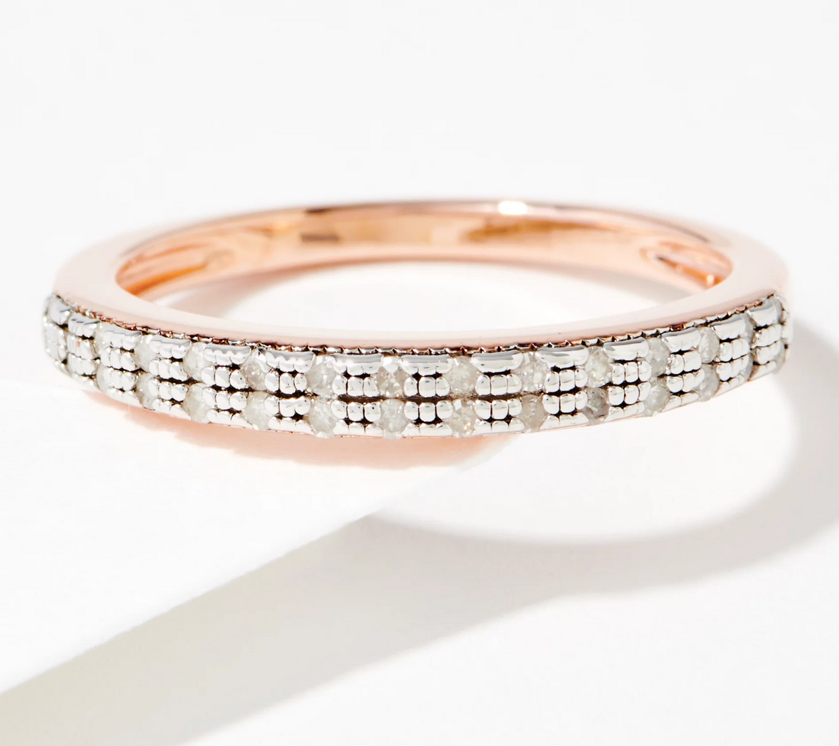 Accents by Affinity  Rosetone Sterling Silver Band Ring, Size 6