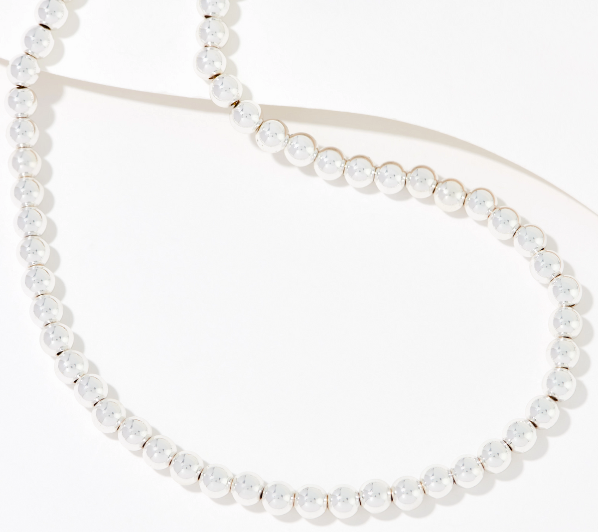 Joan Rivers Luxurious Metal Bead Silvertone Necklace