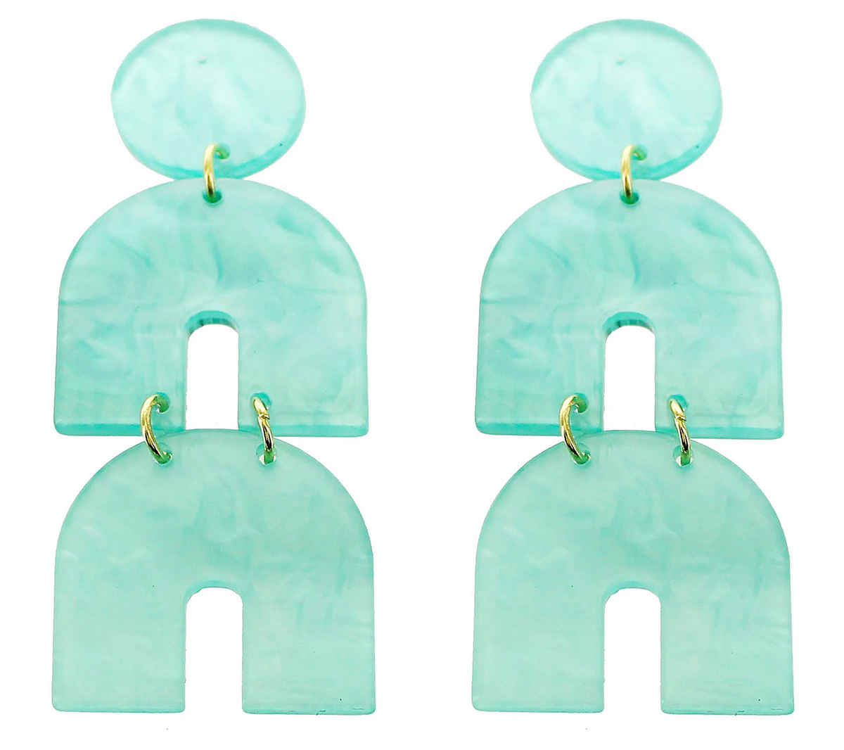 True Lovelies Resin Double U Linear Earrings