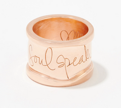 Shawn's "Hear My Soul Speak" Rose Gold-Over Sterling Silver Ring Size 4