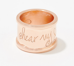 Shawn's "Hear My Soul Speak" Rose Gold-Over Sterling Silver Ring Size 4