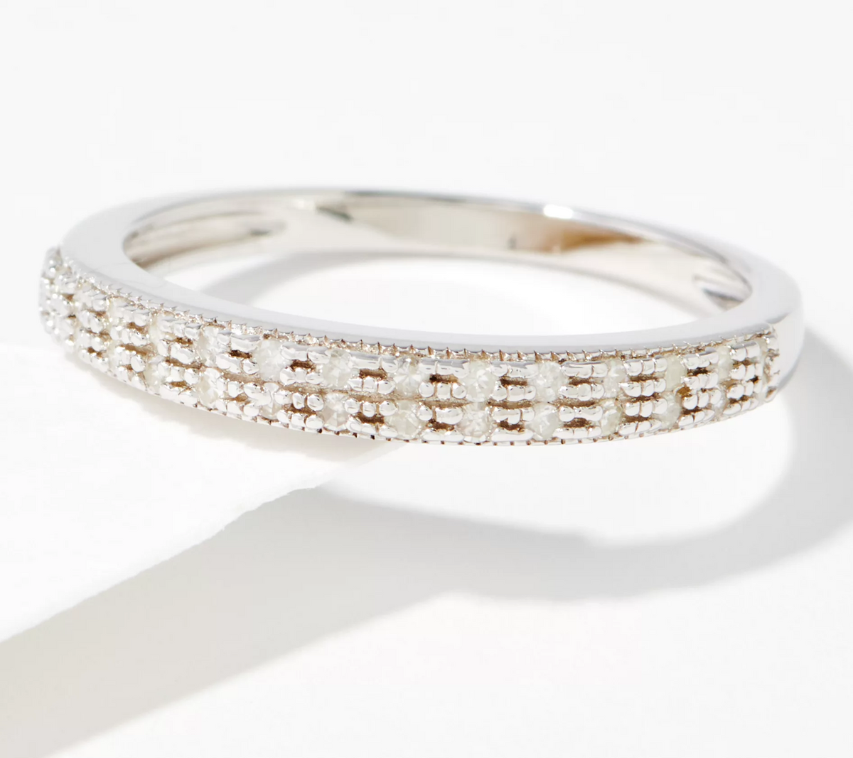 Affinity Sterling Silver Diamond Accents Band Ring, Size 10