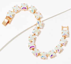 Kirks Folly Aurora Borealis Essentials Square Riviere Bracelet