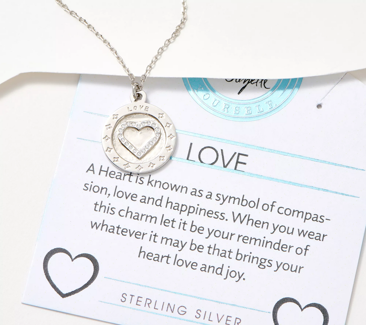 T. Jazelle Sterling Silver Heart Charm Necklace