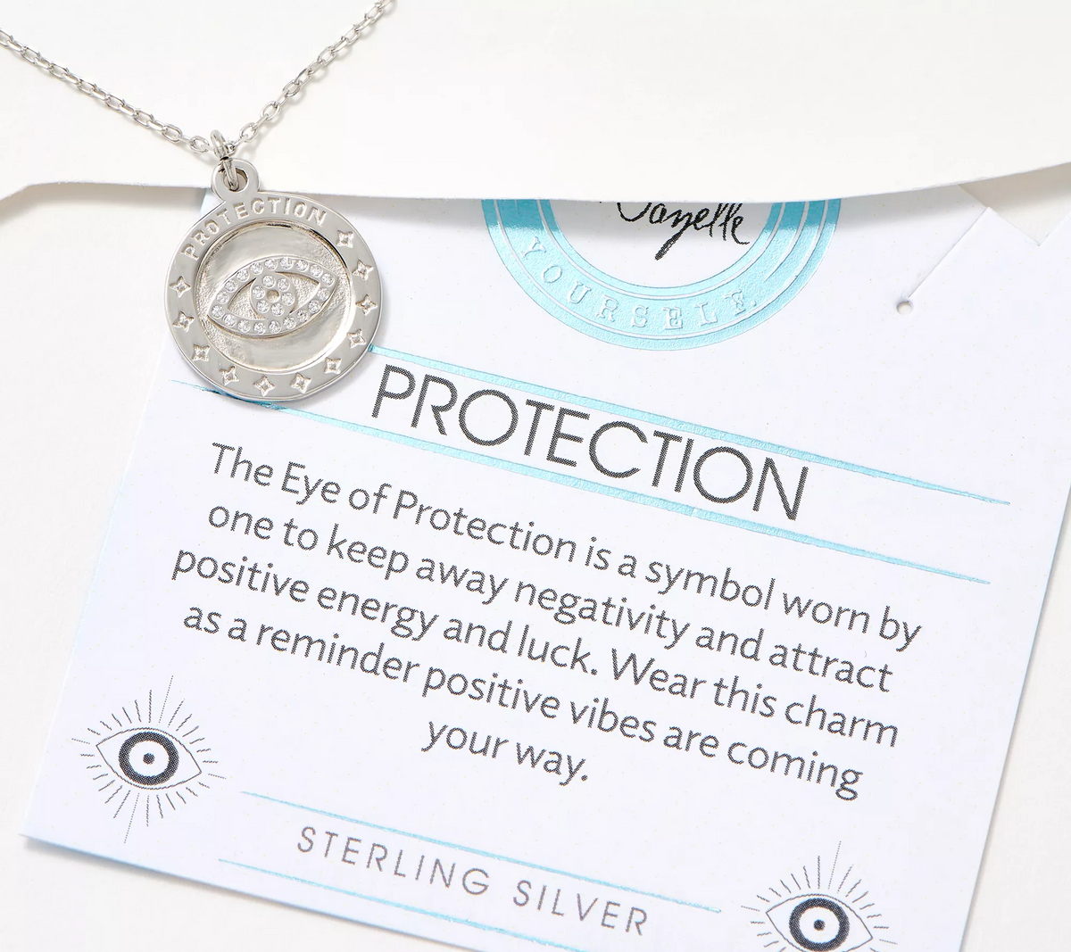 T. Jazelle Sterling Silver Eye Charm Necklace