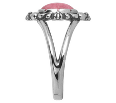 American West Classics Sterling Rhodonite Florl Ring Size 10