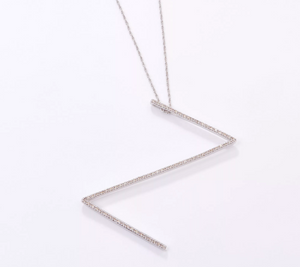 Affinity Diamonds "Z" Initial Sterling Silver Necklace