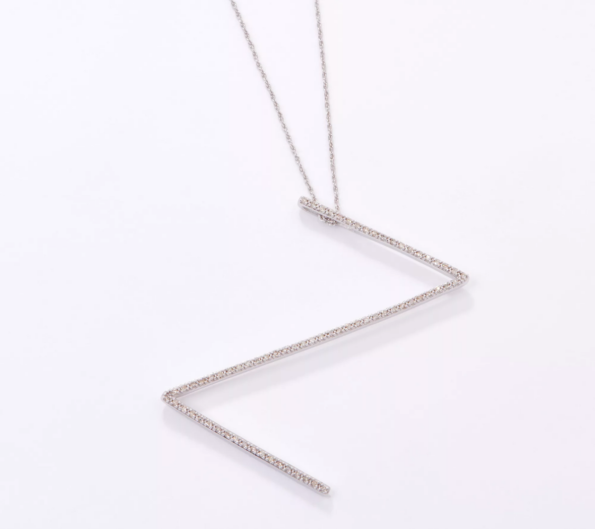 Affinity Diamonds "Z" Initial Sterling Silver Necklace
