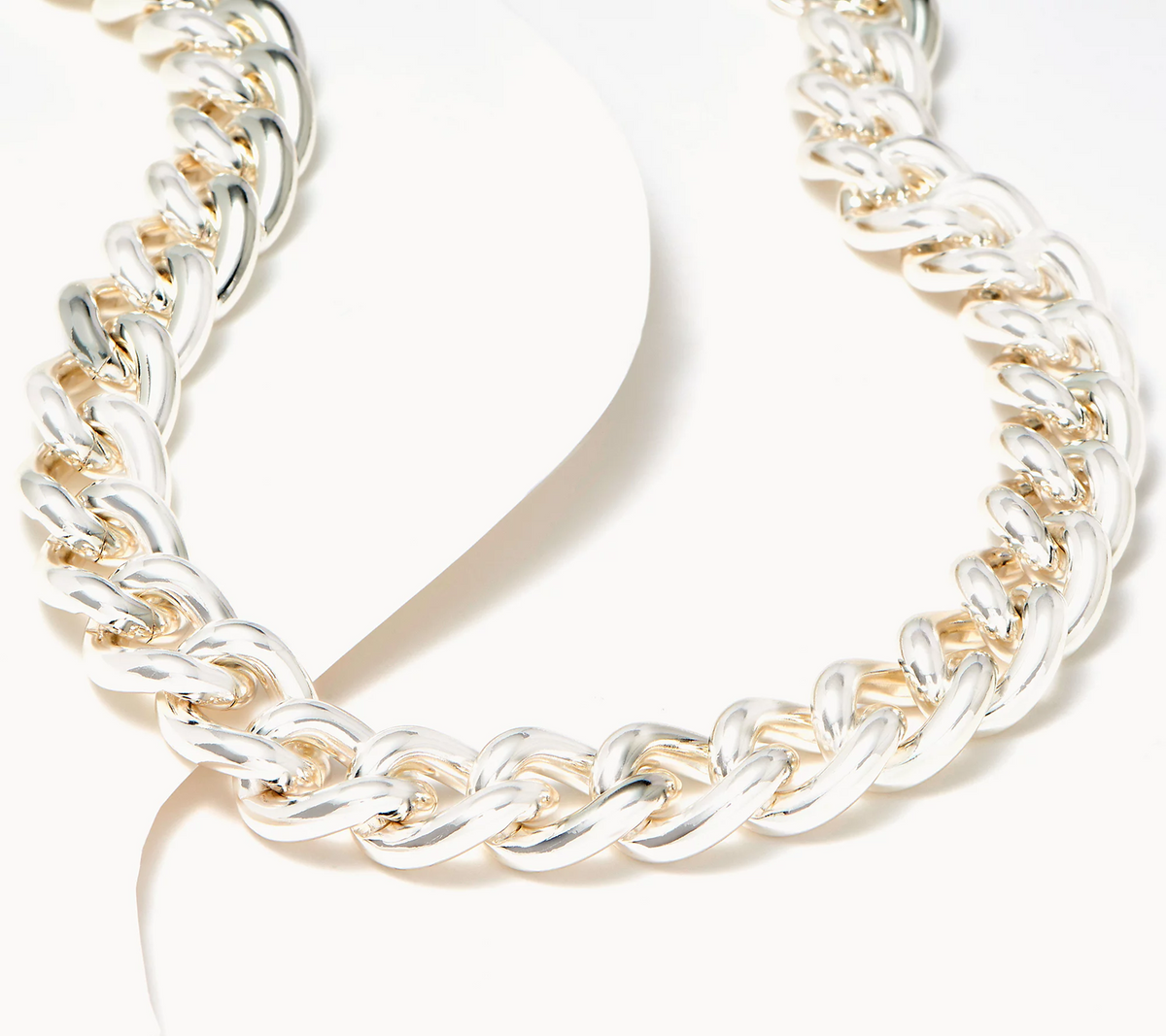 Joan Rivers Bold Curb Chain 18", Silvertone, Necklace