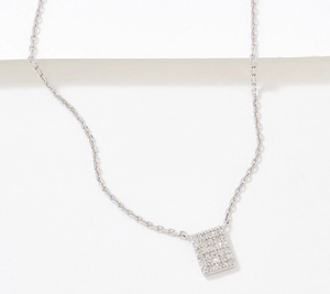 Accents by Affinity Sterling Silver Cushion Pendant Necklace