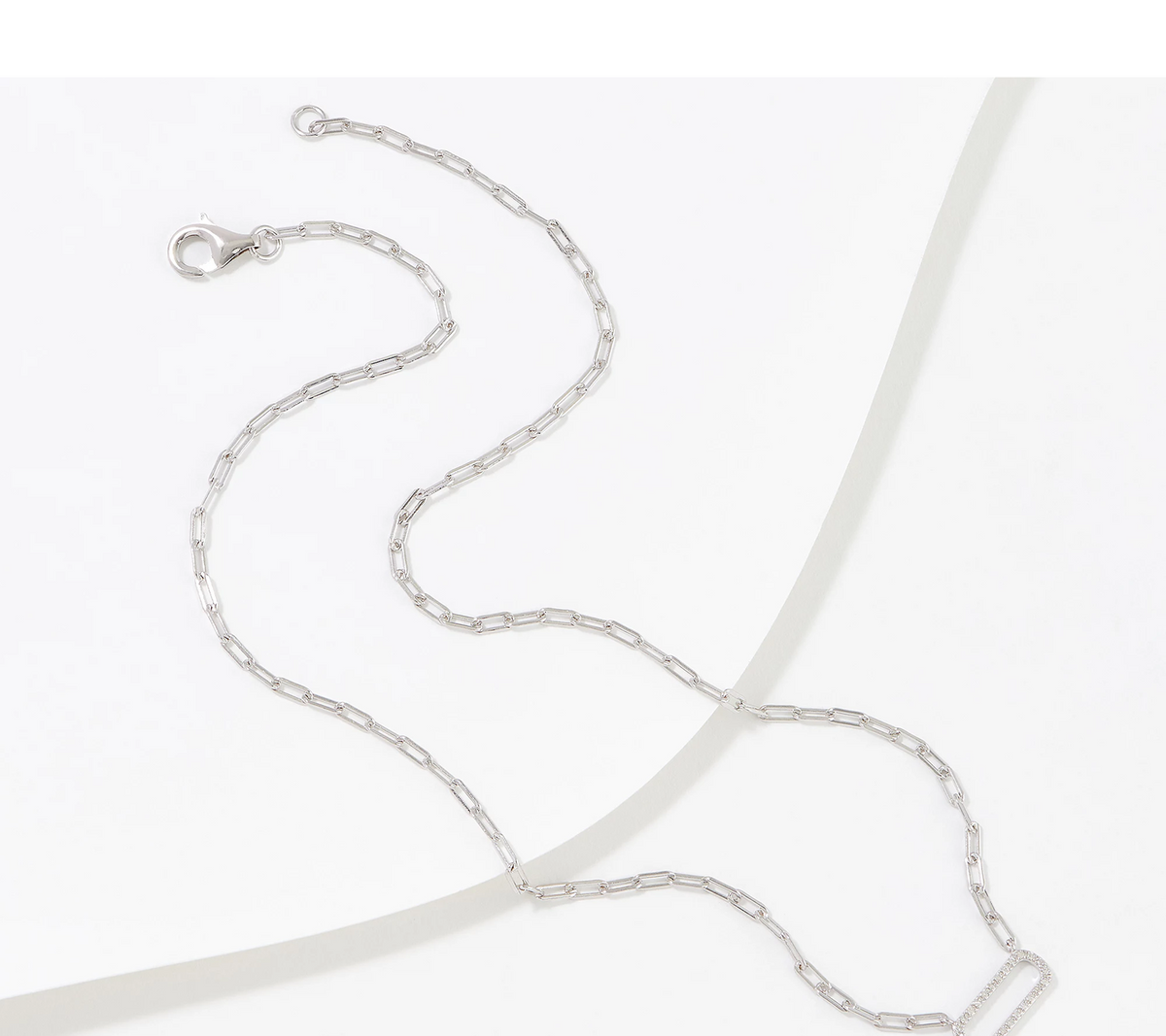 Accents by Affinity Paperclip Sterling Silver Necklace