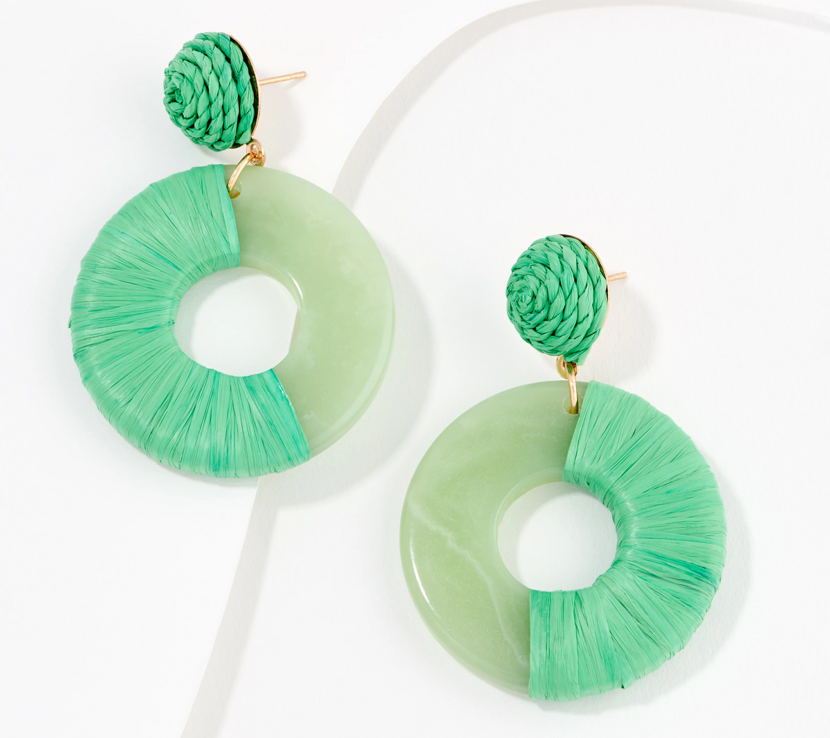 True Lovelies Resin and Raffia Drop Earrings