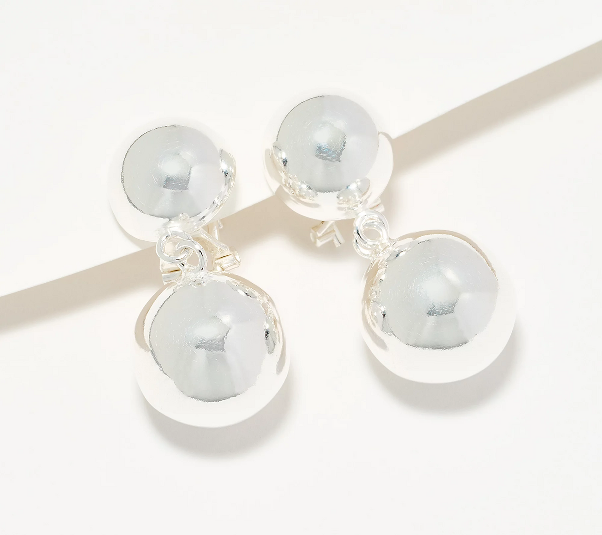 UltraFine 950 Silver Dangle Bead Earrings