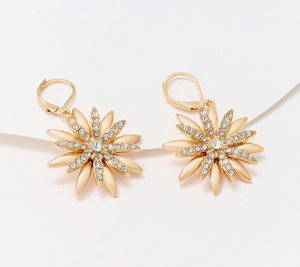 Joan Rivers Layered Starburst Leverback Goldtone Earrings