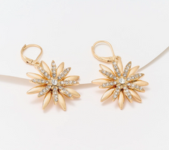 Joan Rivers Layered Starburst Leverback Goldtone Earrings