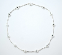 UltraFine C/O Chain 18" SS Beaded Necklace w/ Magnetic Closure