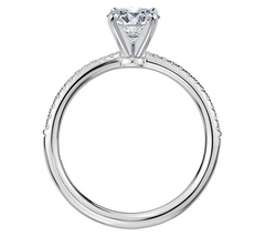Diamonique Sterling Silver Round Cut Solitaire Ring Size 8