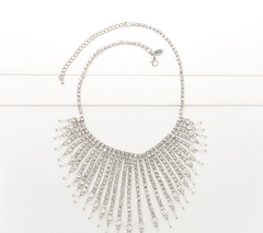 LOGO by Lori Goldstein Crystal Fringe Necklace