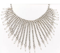 LOGO by Lori Goldstein Crystal Fringe Necklace