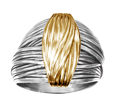 Or Paz Two-Toned Sterling & 14K Plated Wrapped Wire Ring Size 9