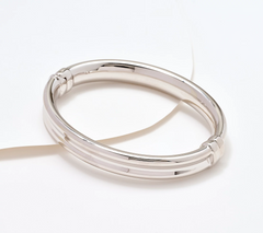 BellaOro Bold Hinged Silver Plated Bangle Avg