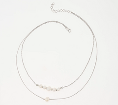 Honora Two Strand Cultured Pearl Sterling Silver Necklace