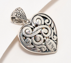 Artisan Crafted by Robert Manse Sterling Silver Bezel Set Heart Pendant