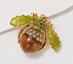 Joan Rivers Goldtone Acorn Bee Pin, 1"