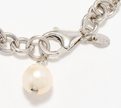 Honora Cultured Pearl Chain Sterling Silver Bracelet Avg