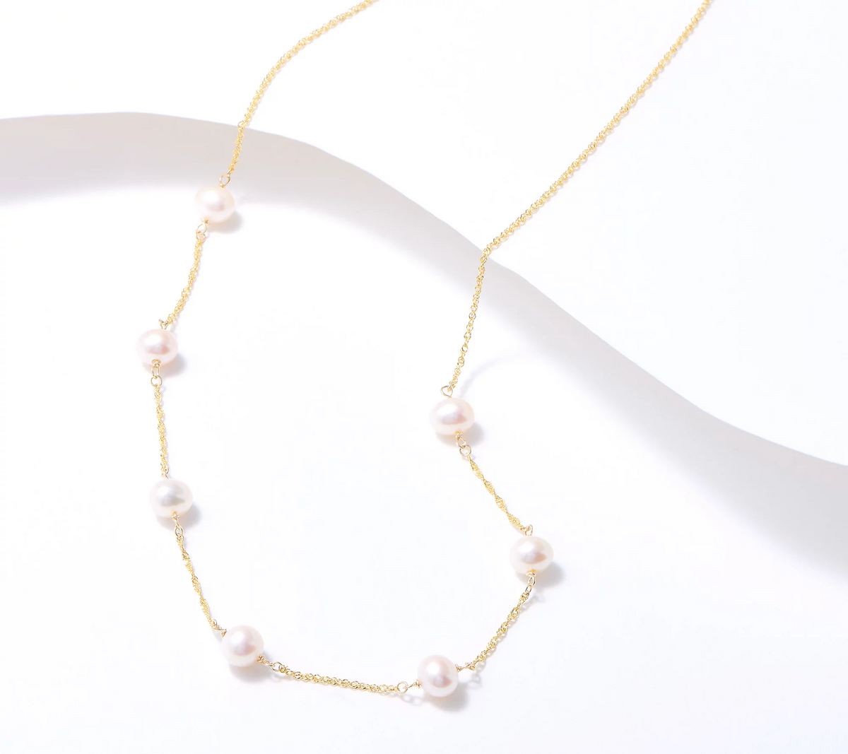 Honora Freshwater Cultured Pearl Singapore 14K Gold Chain Necklace