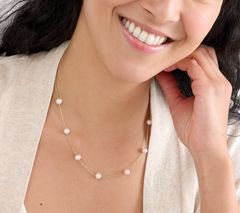 Honora Freshwater Cultured Pearl Singapore 14K Gold Chain Necklace