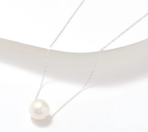 Honora Cultured Ming Pearl Forzatina Chain Sterling Silver lNecklace