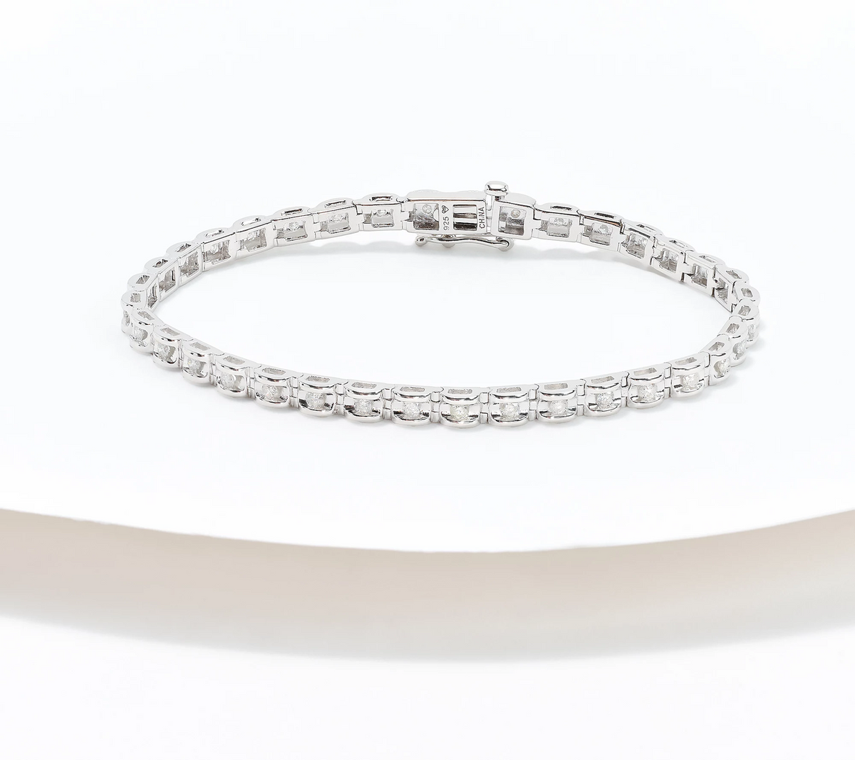 Affinity Diamonds Sterling Silver Tennis Bracelet, 7-1/4"