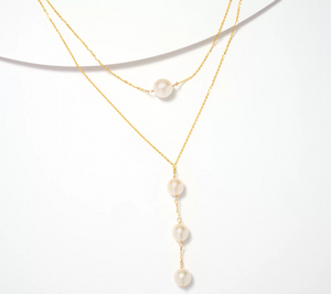 Honora x Rosina Graduated Pearl Layered 14K Necklace