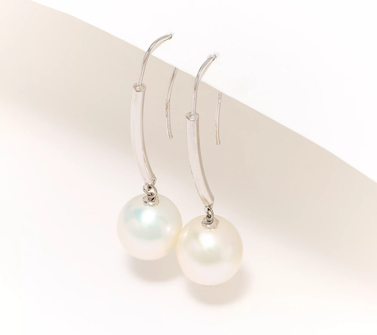 Honora Cultured Ming Pearl Dangle White Earrings