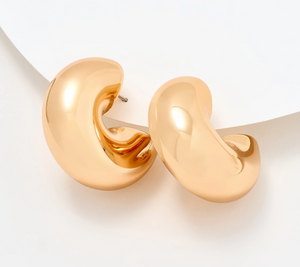 Joan Rivers Polished Sophisticate Goldtone Hoop Earring