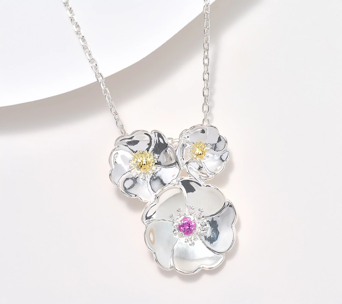 JMH Jewellery Sterling Silver Wild Irish Rose Pendant